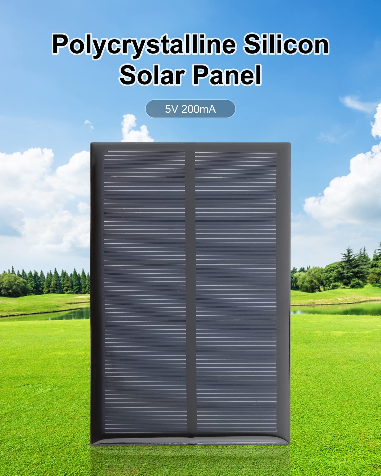5PCS Micro Solar Panels Kit, 5V 200mA Photovoltaic Cells, 110mm x 60mm