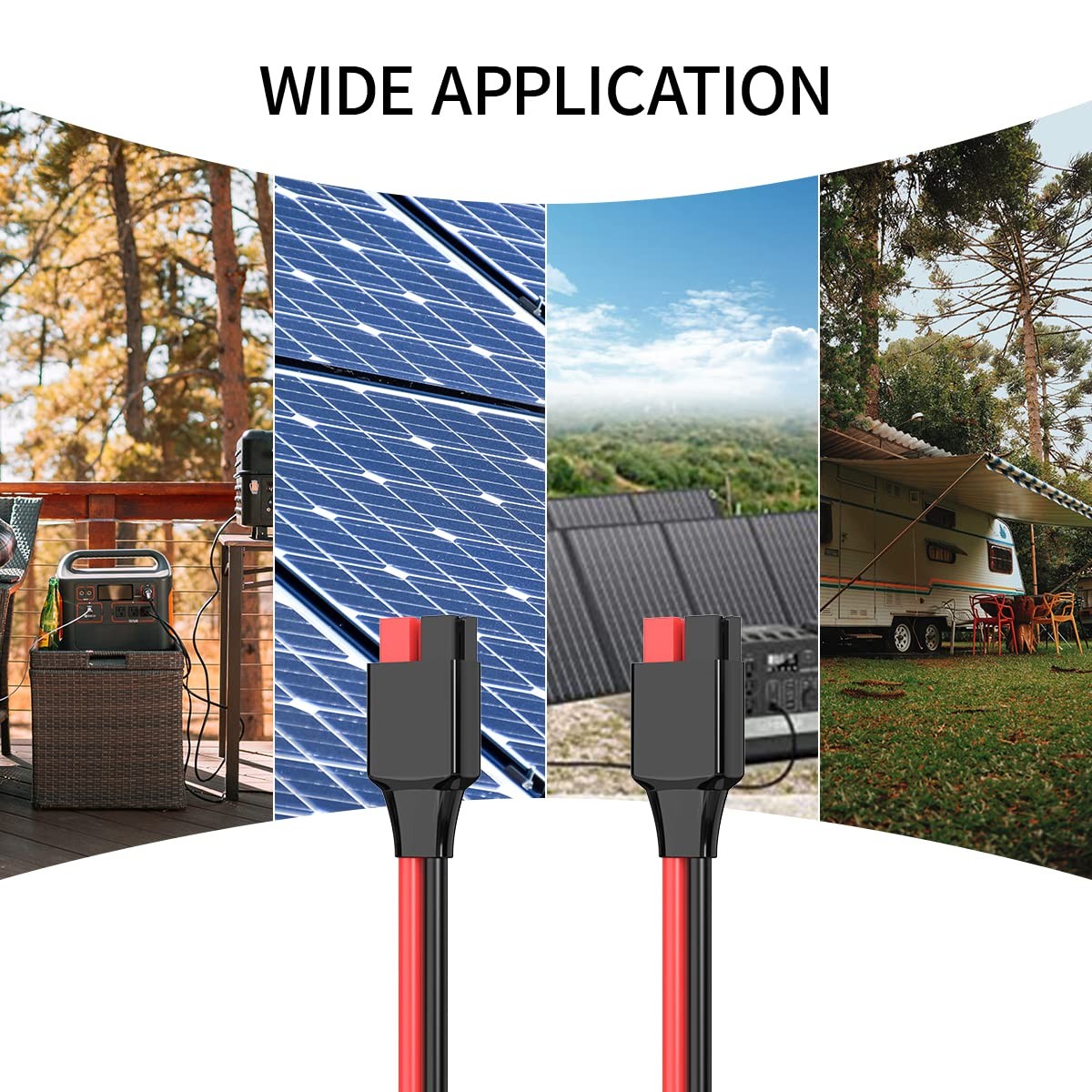 12AWG 6FT Extension Cable 2 6 10 20 35 50FT Solar Extension Cable Connector f…