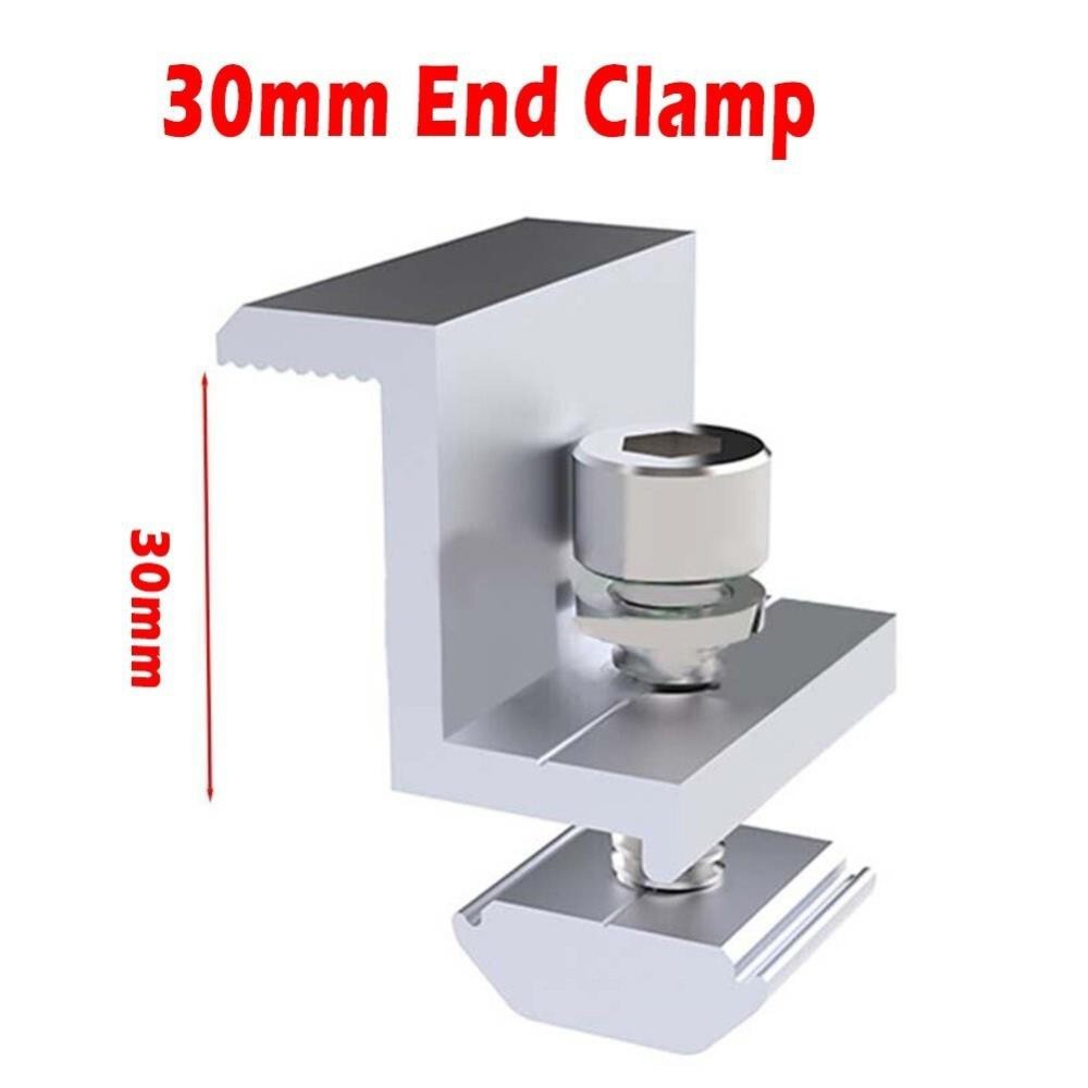 10pcs Solar Panel End Clamp Bracket High C-orrosion Resistance Strong Toughness