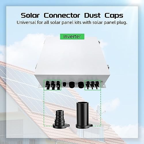 200 Pairs Solar Connector Caps, IP68 Weatherproof Dust Covers for Solar Panels