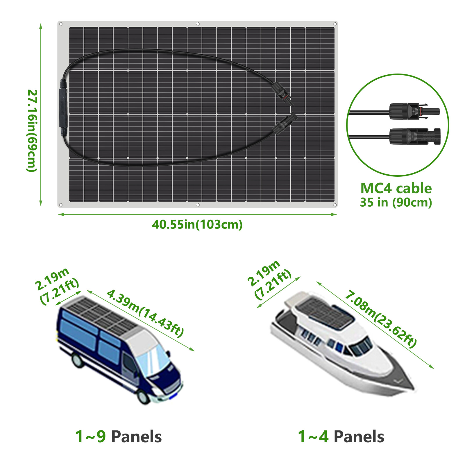 300W Bifacial Solar Panels Pallet of 2x150W High Efficiency PV Mono Solar Panels