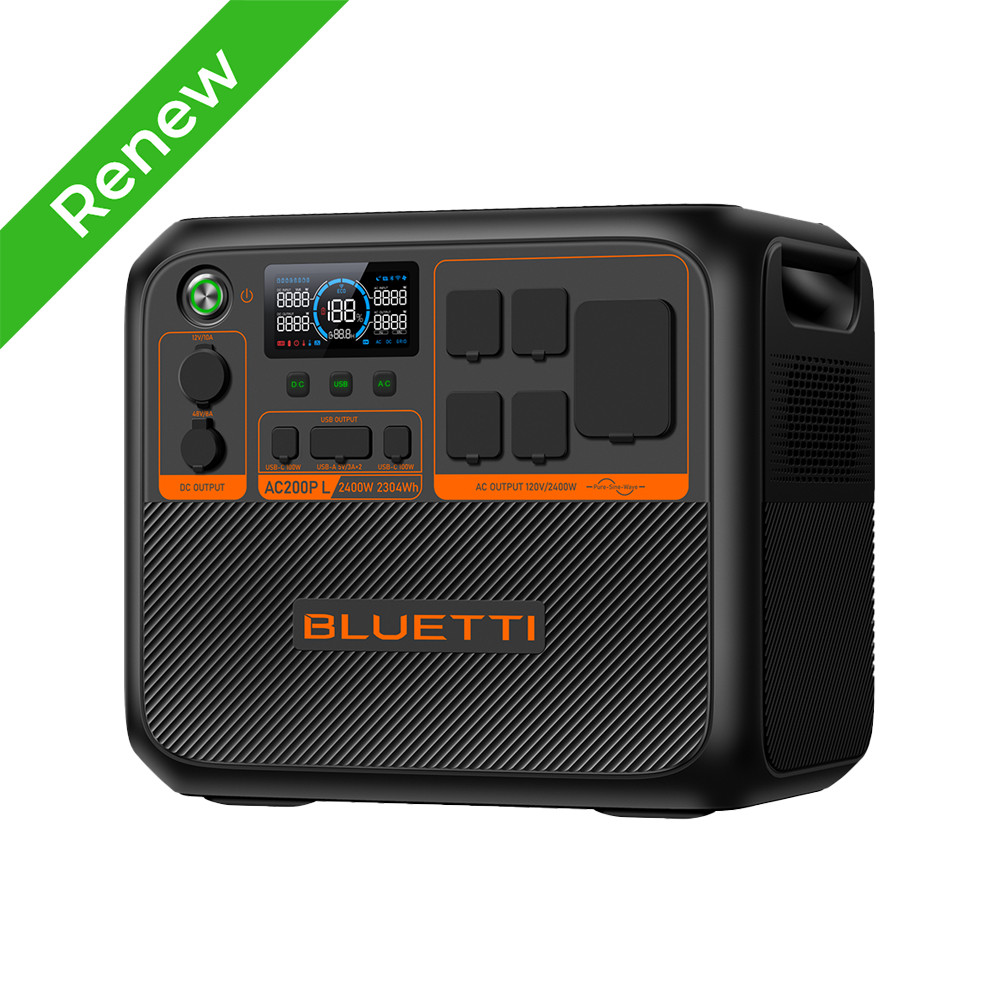 BLUETTI AC200PL 2304Wh 2400W Power Station LiFePO₄ Battery for Backup/RV Trip