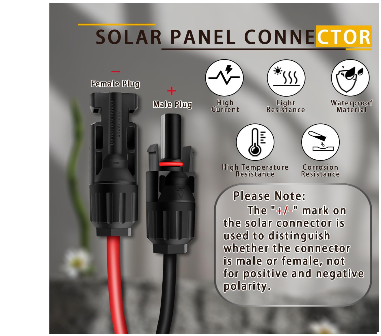 MC4 to XT60 Solar Panel Cable 12AWG 10FT Extension Adapter Power Station