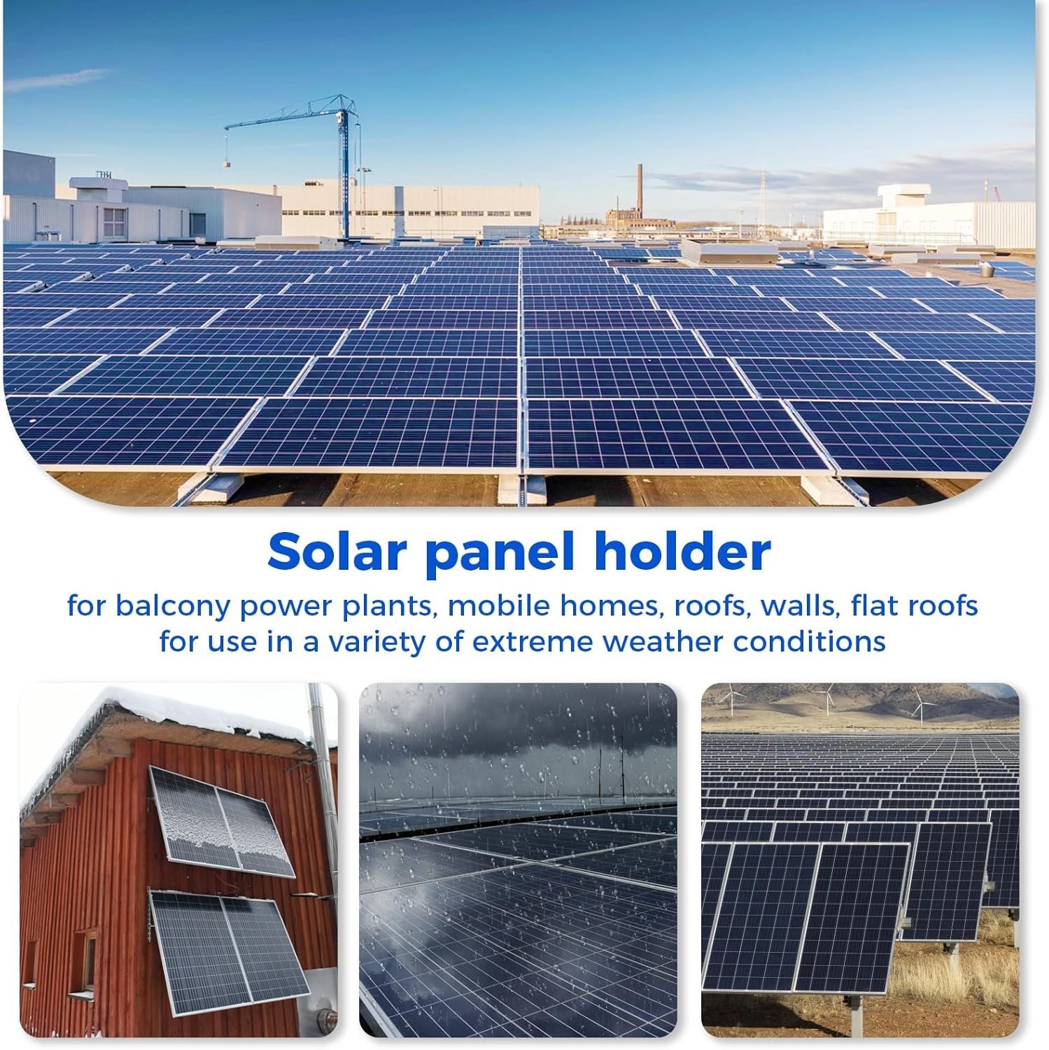 Aluminum Solar Panel Tilt Mount Brackets – 2 Sets for Versatile Use