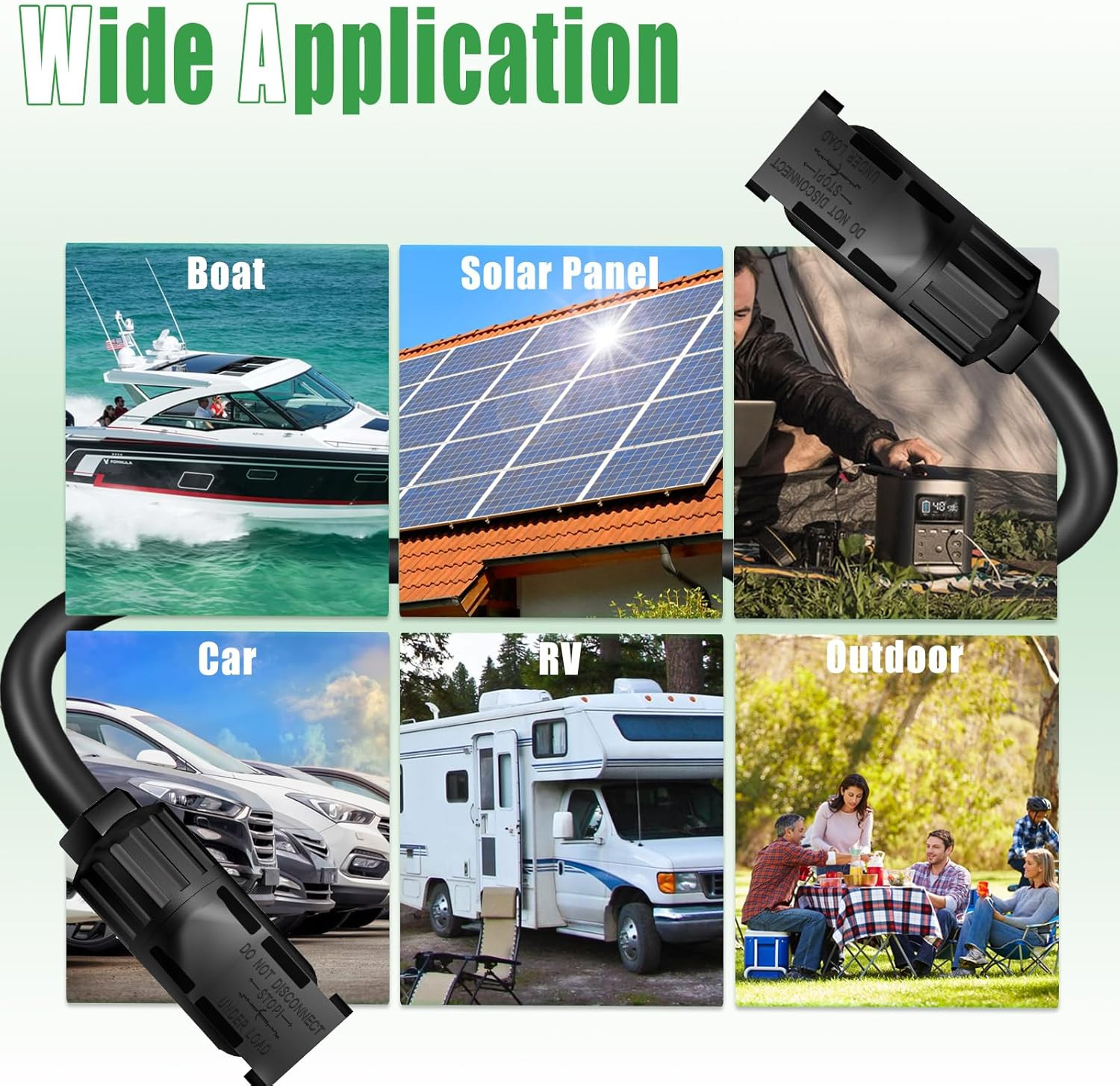 Twin Wire Solar Extension Cable 60FT – 10AWG (6Mm²) Solar Panel Tinned Copper Wi