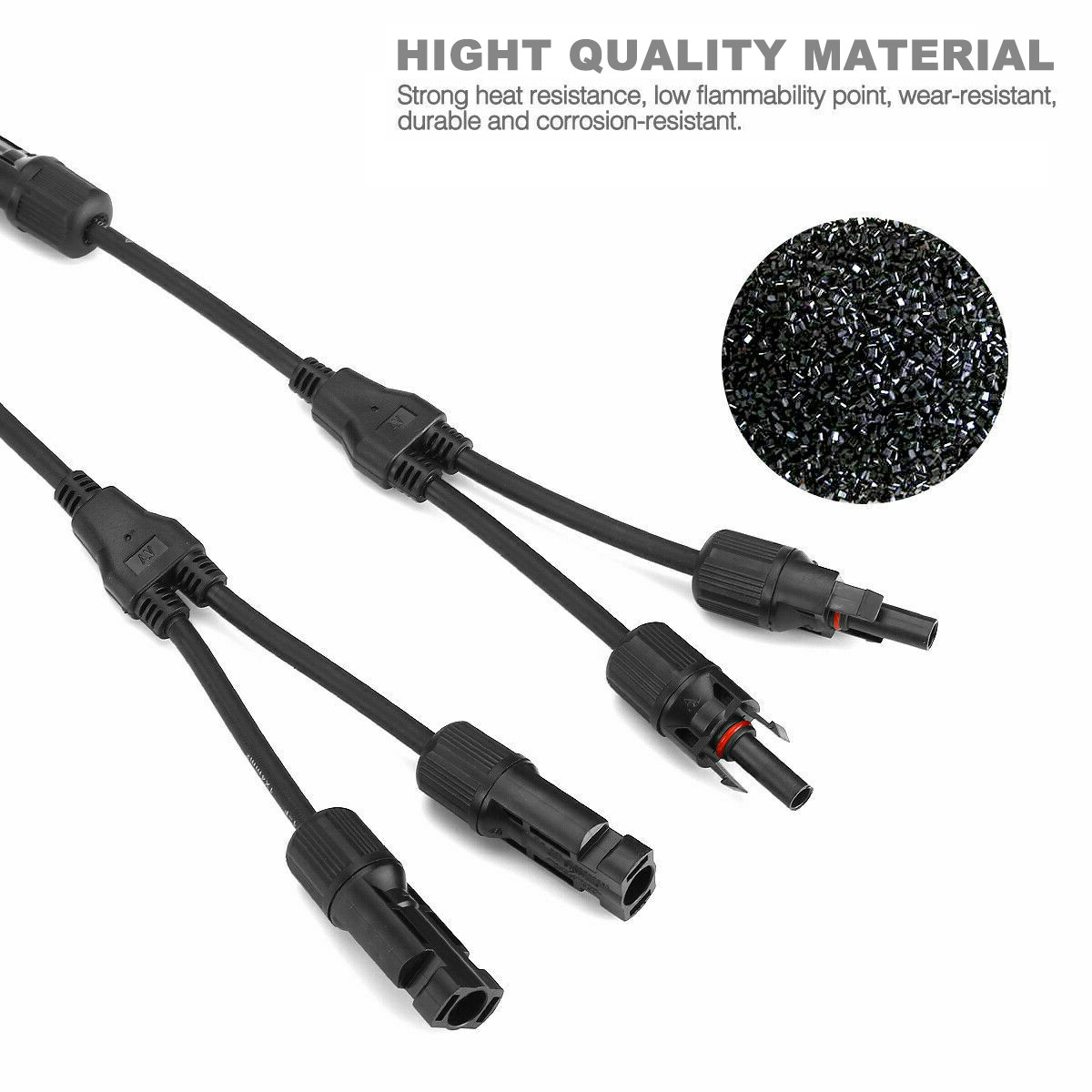 5Pairs Solar Panel 2Y Branch Cable Connectors Adapter Extension Connector