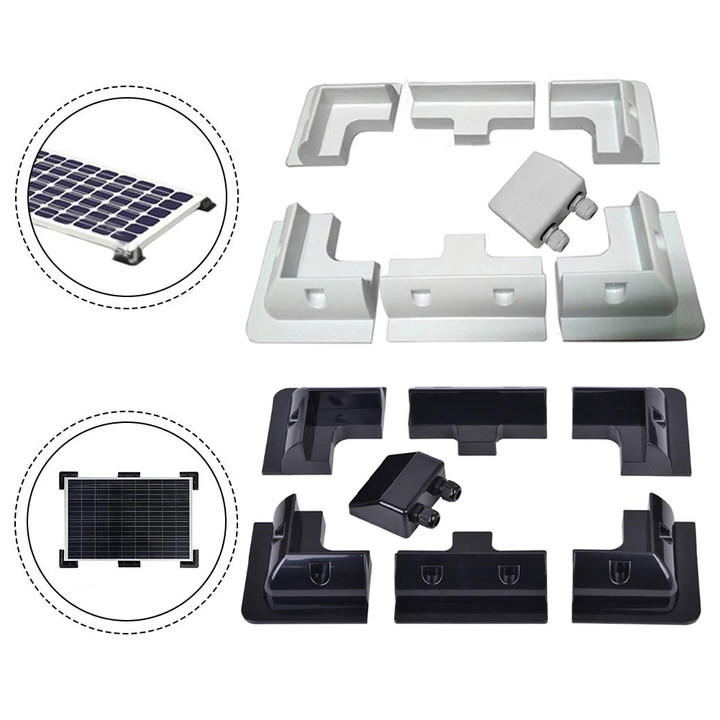 Sturdy 7PCS ABS Solar Panel Mounting Kit Compatible with For RVs and Boats