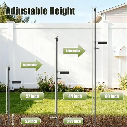 Adjustable Ground Stake Mount for Outdoor Cameras & Solar Panels, Universal 1/4″