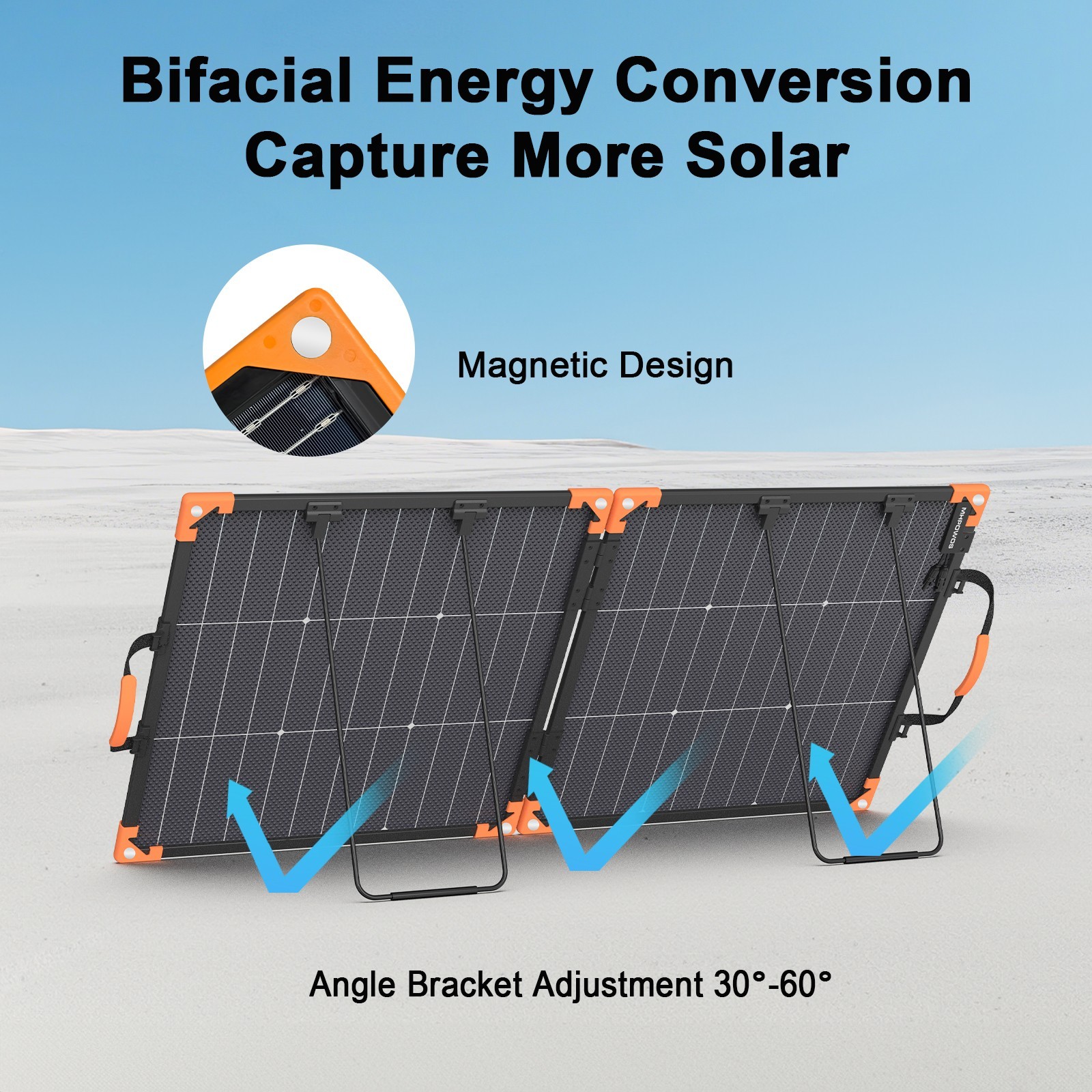 100W Solar Panel Camping for BLUETTI Elite 100 V2 1024Wh Portable Power Station