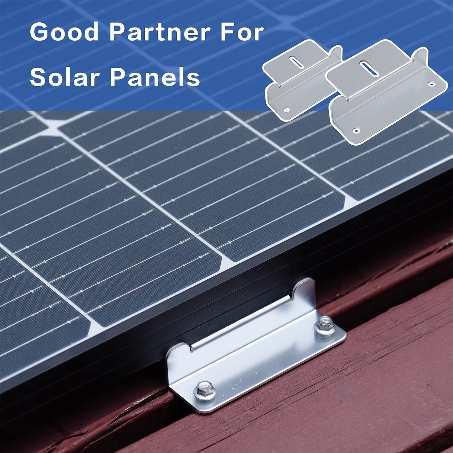 Solar Panel Mount Z Brackets, 2 Sets 8 Units Solar Panel Mounting Brackets, L…