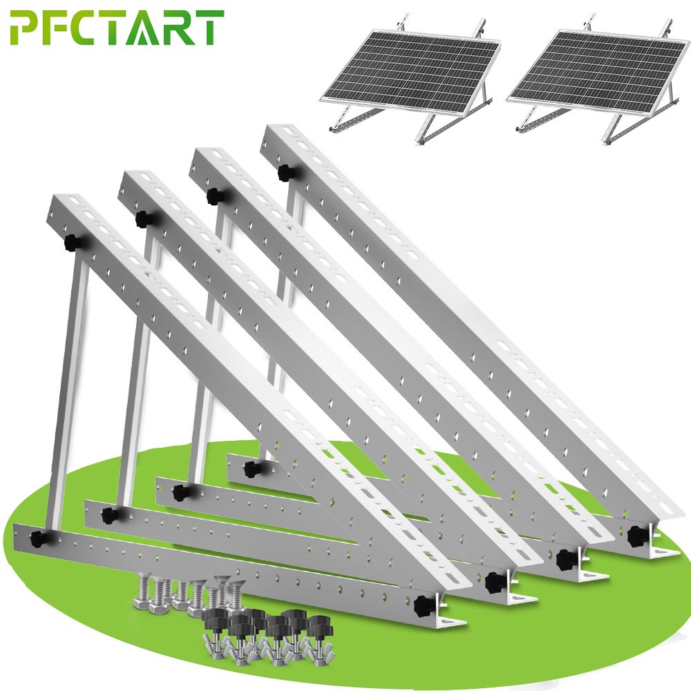 2 Set 45 Inch Solar Panel Brackets 0-90° Adjustable Tilt Mount Rack Bracket RV