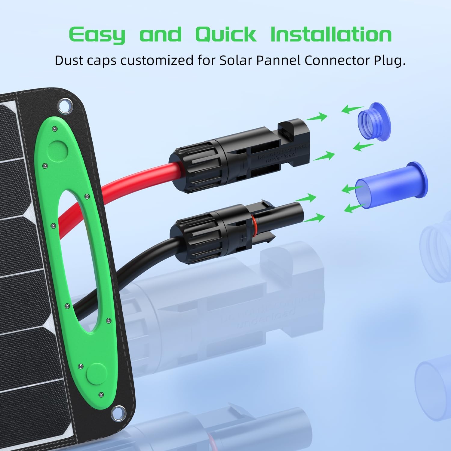 50 Pairs Solar Connector Caps, Obvious Color Solar Panel Connectors End Caps …