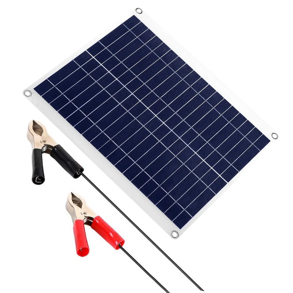 12V 25W Solar Panel Car Battery Charger IP68 Waterproof Dual USB 3A Trickle Kit