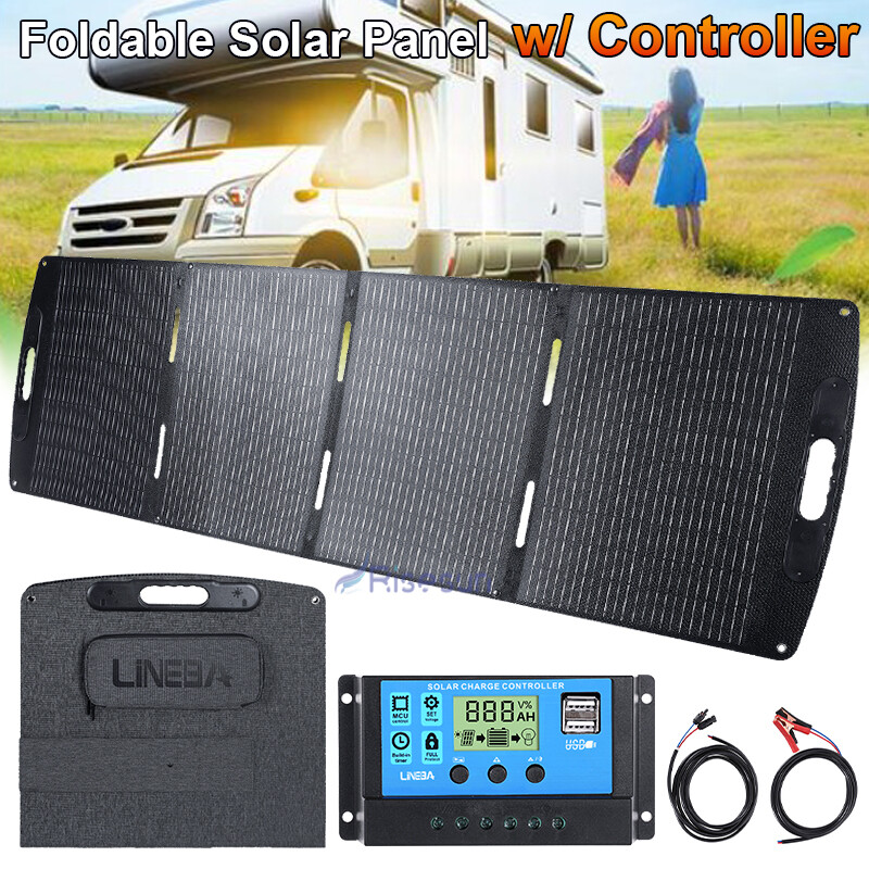 Portable Monocrystalline Solar Panel 200W Foldable ETFE Solar Charger kit 2025✨