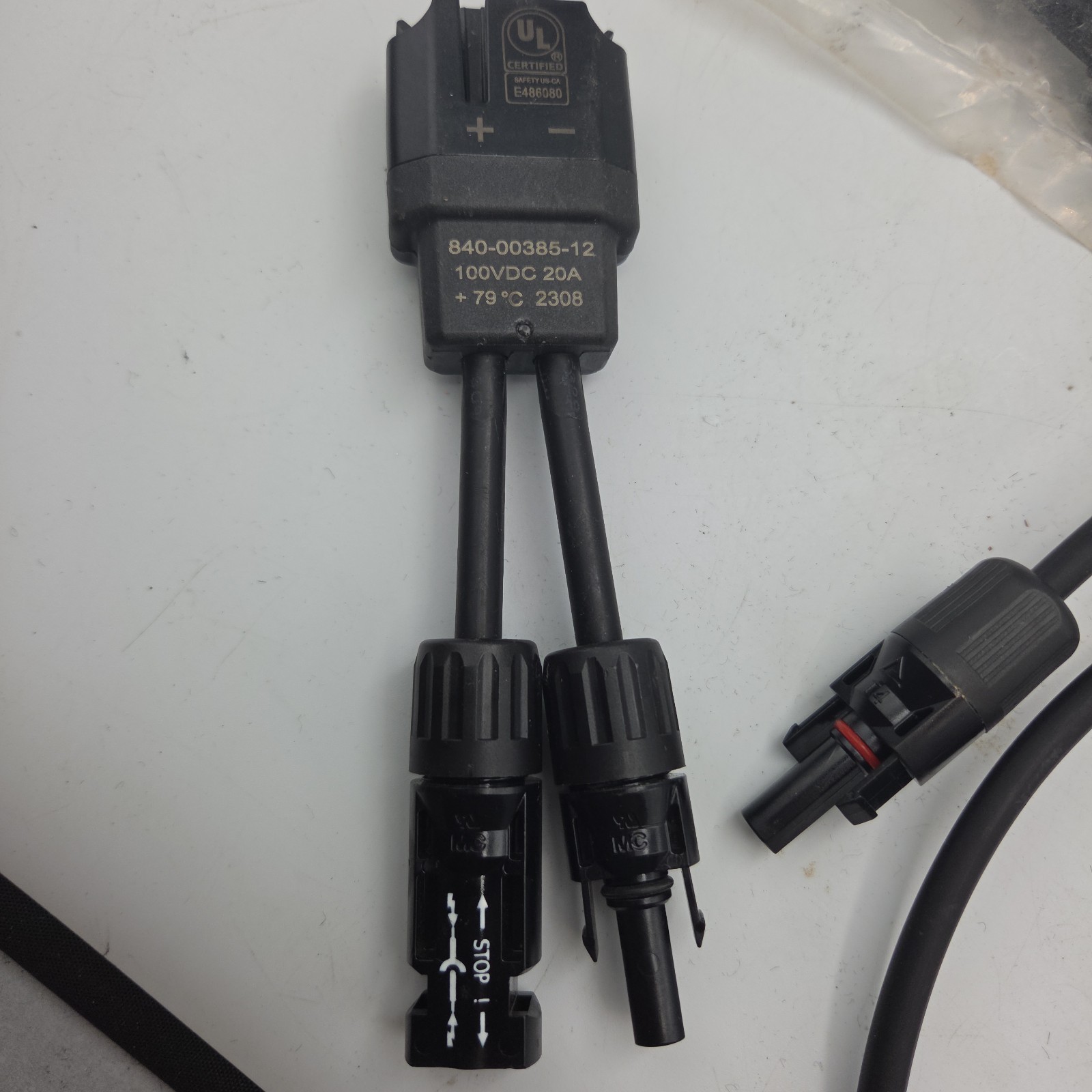 10 AWG 1500vdc PV Wire Solar Panel 3.5′ Cables (6) / Microinverter Connector