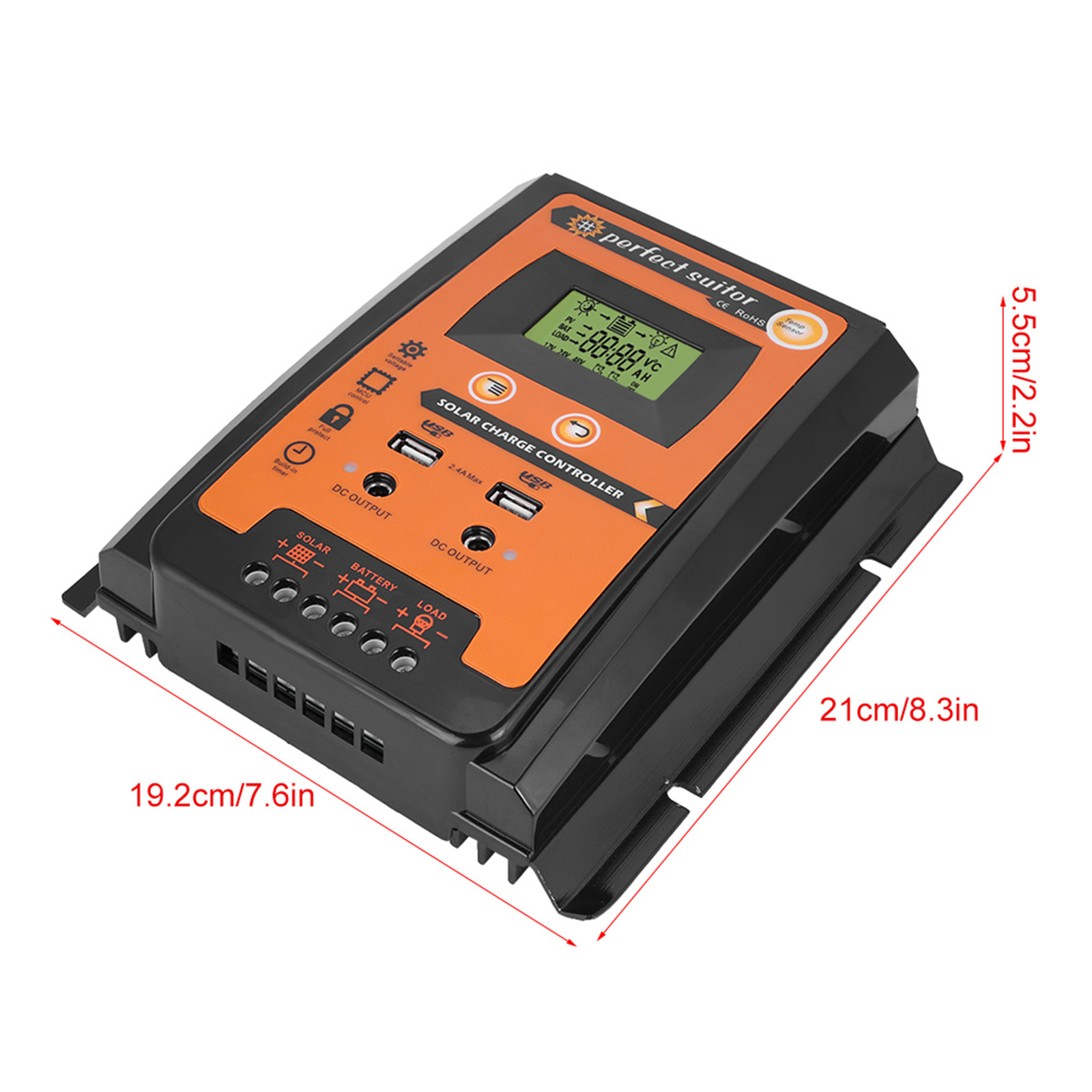 (50A)100/30 PWM&MPPT Fydun MPPT 12V/24V Solar Panel Solar Charge Controller New