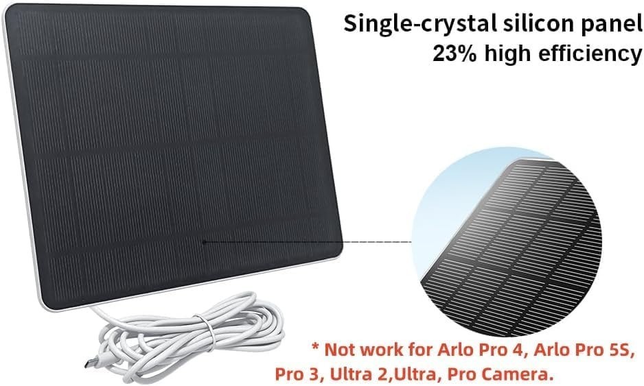 Solar Panel Charger for Arlo Essential,2K Outdoor,(2nd Gen),Essential XL Camer..