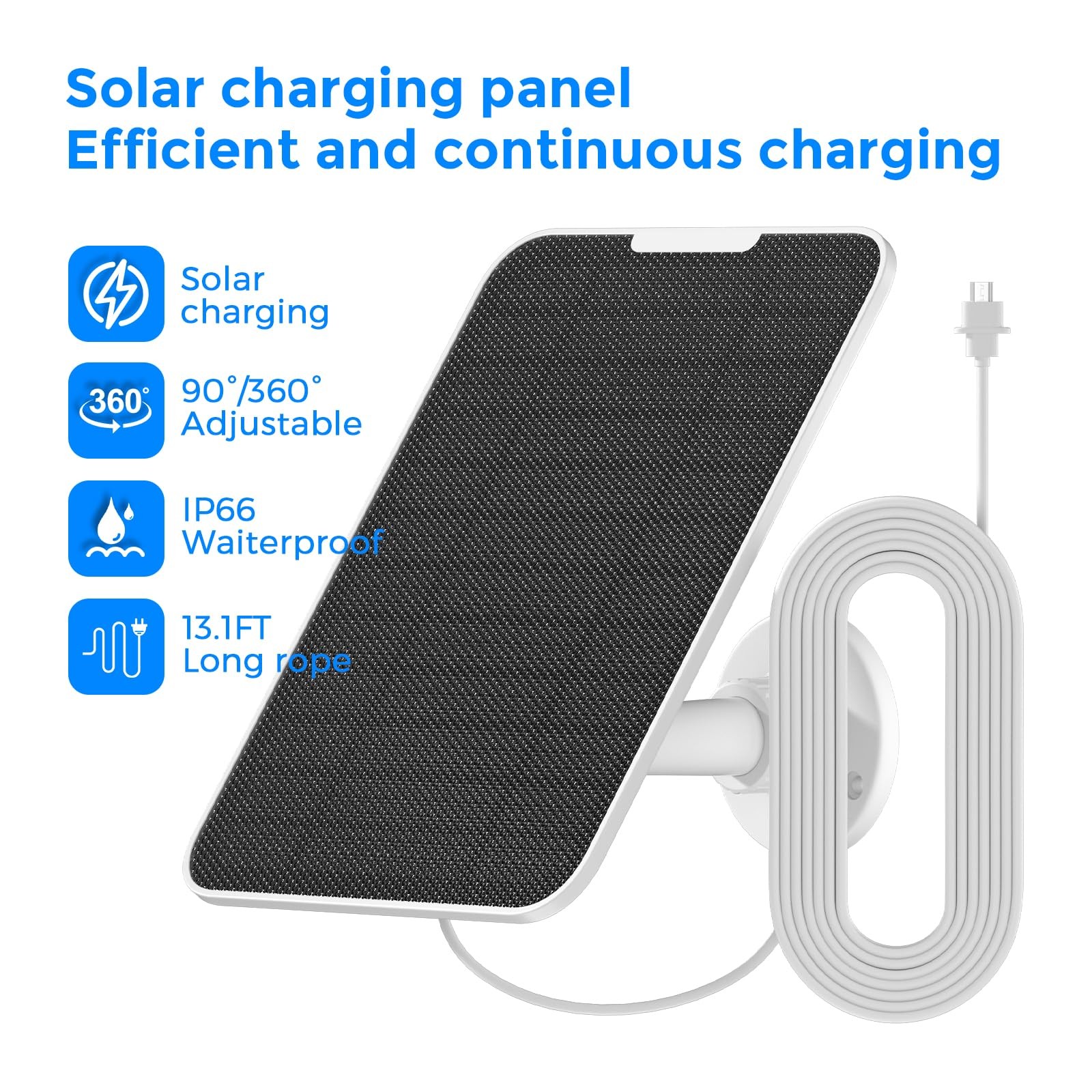 4W Solar Panel Compatible with SimpliSafe Outdoor Security Camera and Series …