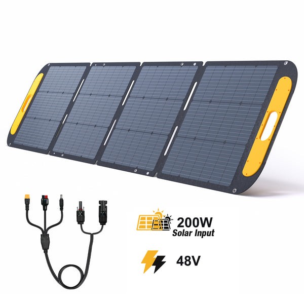 VTOMAN VS200 Pro Portable Solar Panel 200W 48V, 23% Efficiency Foldable Panel