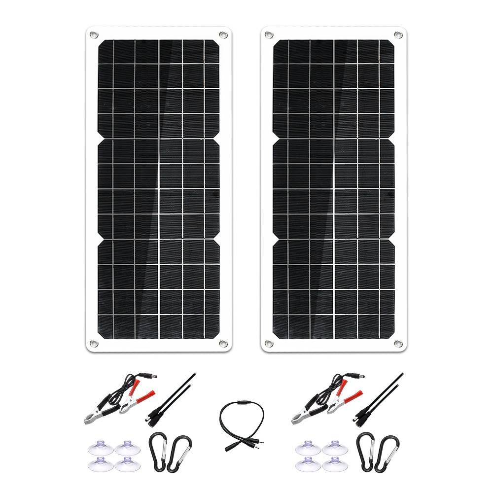 SOECOPO 150W Monocrystalline Solar Panel with USB/Type-C/DC Triple Output for Ca