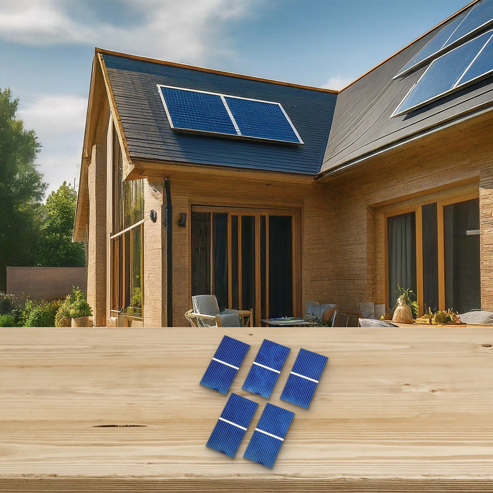 For Solar Panel Array Pack of 100 Polycrystalline Silicon Cells at Low Voltage