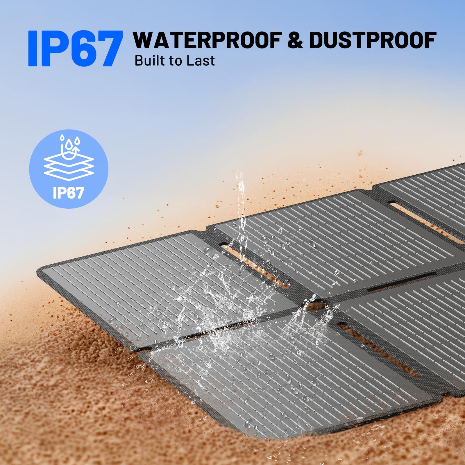 100W Portable Solar Panels-24% High Efficiency-Compact 8-fold Design MC-4 Out…