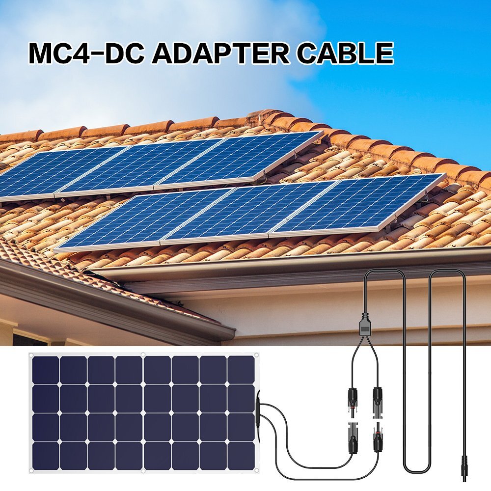ALLPOWERS Solar Extension Cable with Female and Male Connector to DC 5.5mm