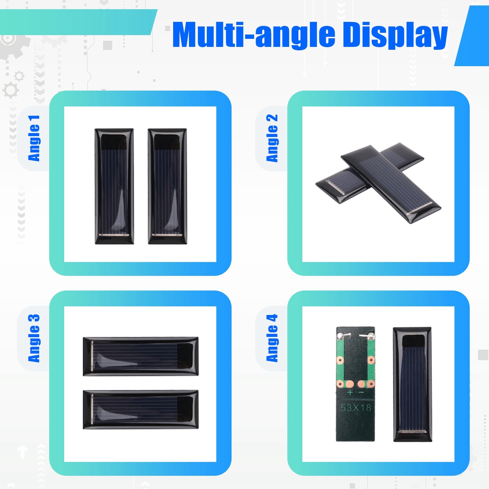 10Pcs Solar Panel 0.5V 100mA Solar Cells Photovoltaic panels Module Sun 9854