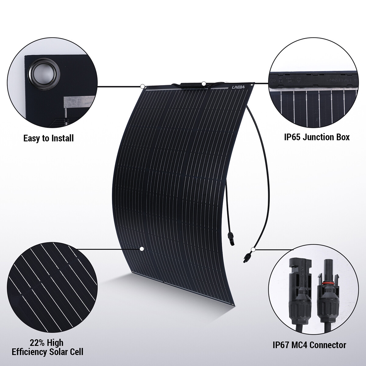 100W 200W 400W Watt 12V Solar Panel Mono HighEfficiency PV for Sunshed