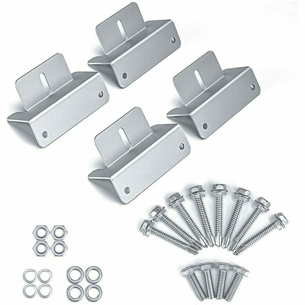 16X SOLAR PANEL Z BRACKET MOUNT MOUNTING SET RV BOAT FLAT ROOF WALL ALUMINIUM US