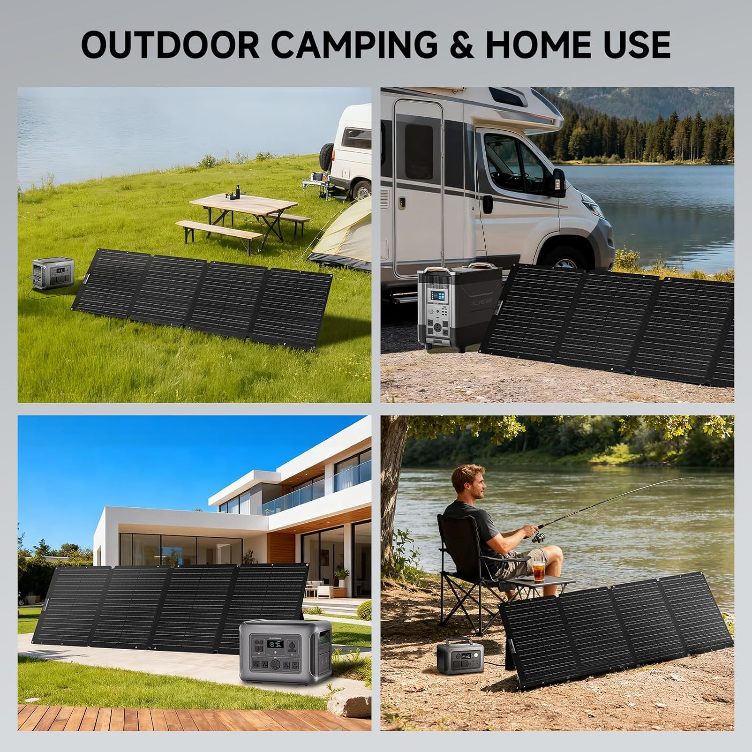 200 Watt Portable Solar Panel SE200, 25% High Efficiency Foldable Solar Charger,