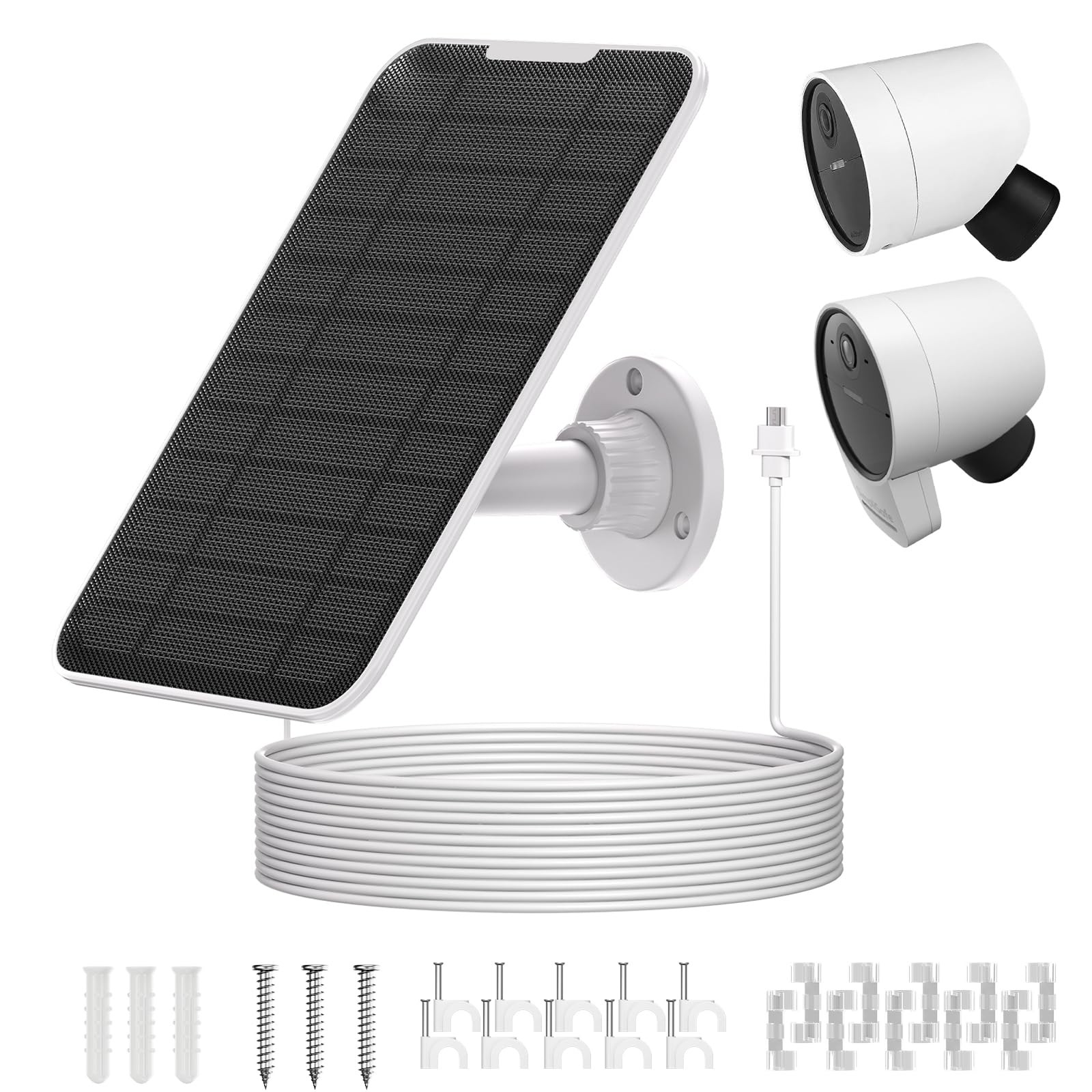 4W Solar Panel Compatible with SimpliSafe Outdoor Security Camera and Series …
