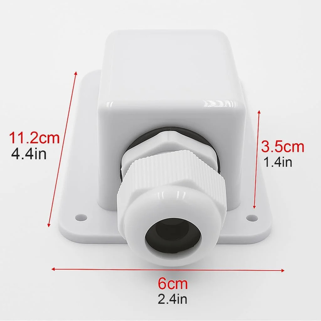 Gebildet White Waterproof Solar Cable Entry Gland, Single Cable Entry Gland for