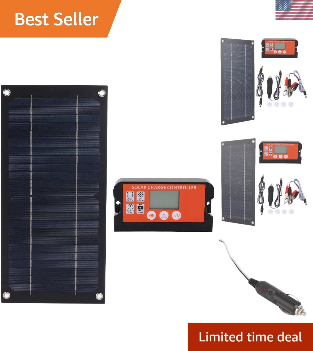 Lightweight 600W Solar Panel Kit with 100A Controller for Easy Outdoor Charging