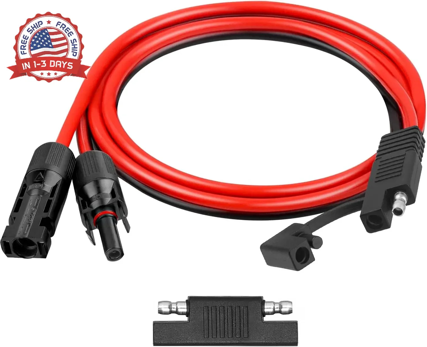 10AWG Solar Panel to SAE Adapter Cable 3FT SAE Plug Cable PV Solar Extension Wir