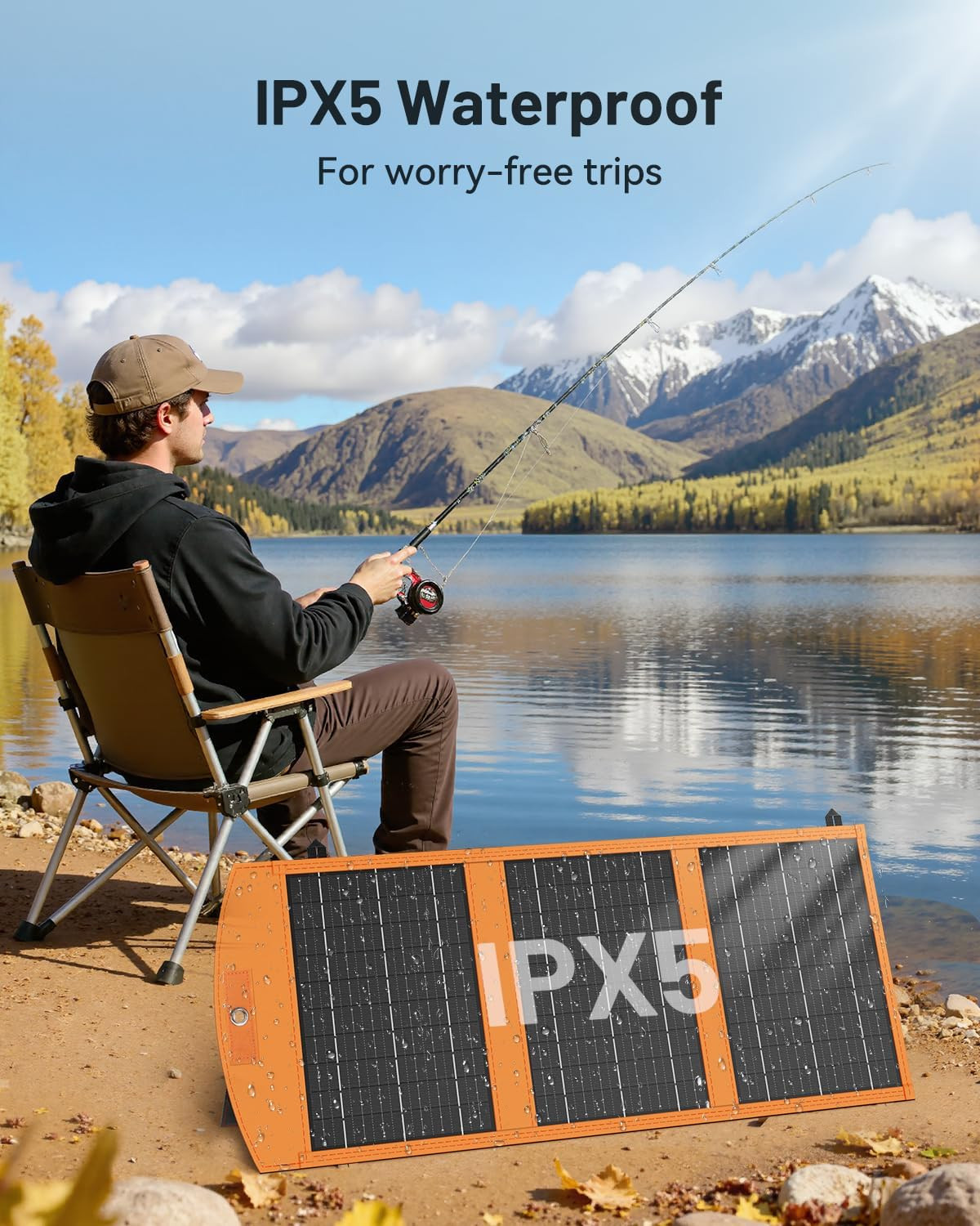 Solar Panels 30W Portable Foldable Solar Charger with 5V USB-A and USB-C Fast Ch