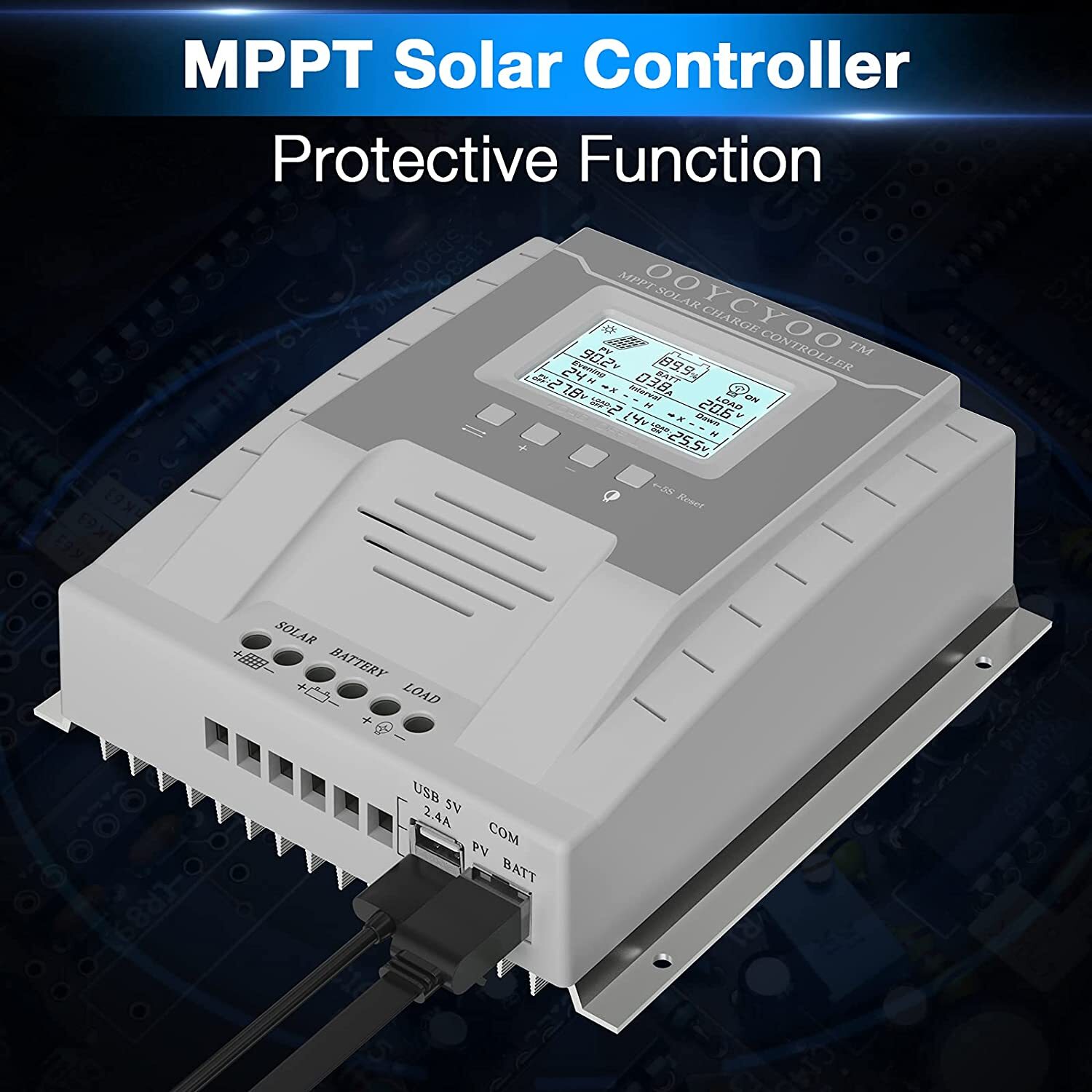40A-100A MPPT Solar Charge Controller Regulator 12V/24V Lithium Lifepo4 Battery.