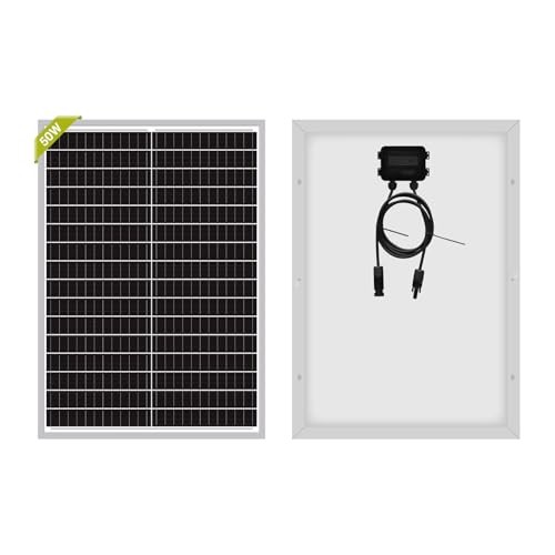 50W Mono Solar Panel 50 Watt Monocrystalline Module with 3ft 50W Single Panel