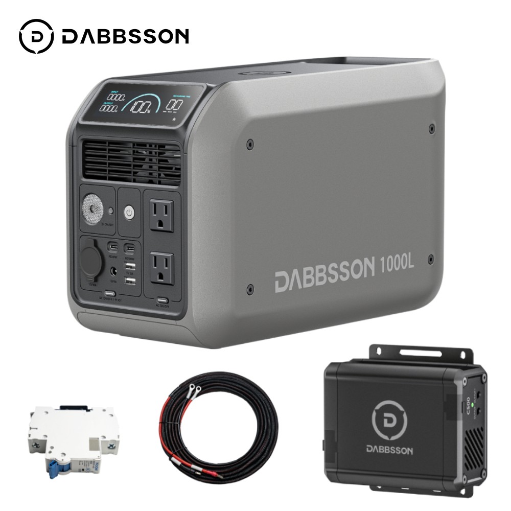 Dabbsson 1008Wh 1200W Portable Power Station with 560W Car Alternator Charger