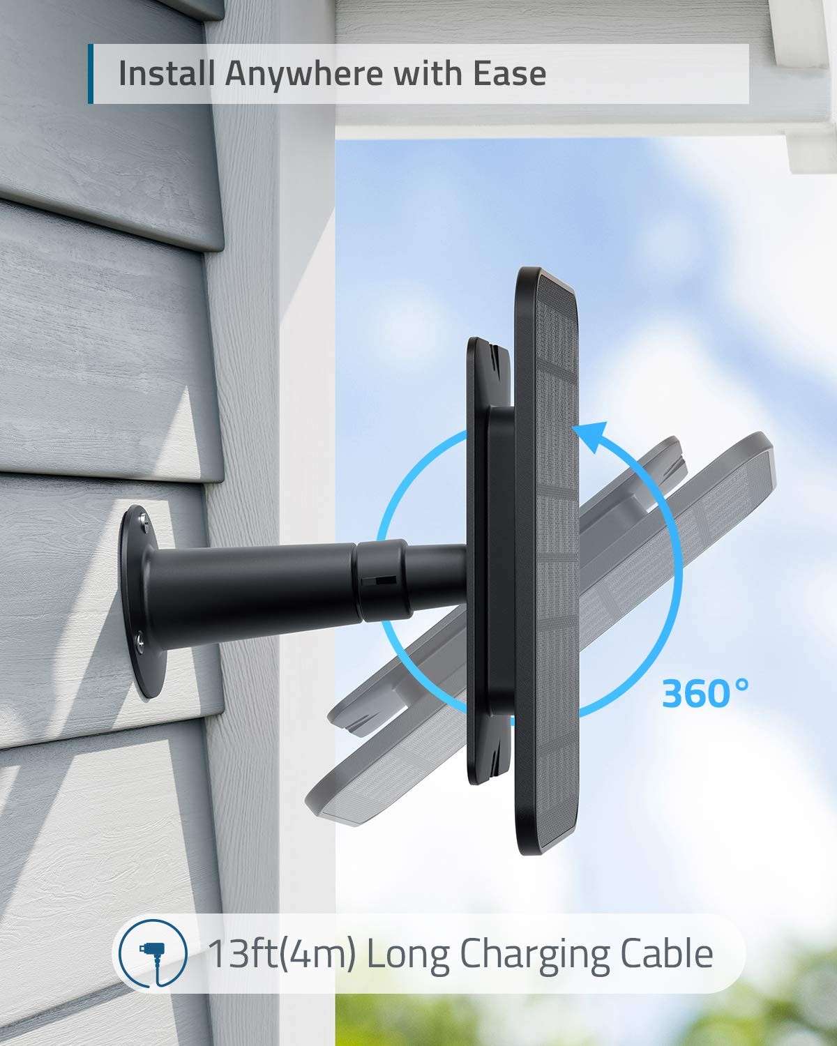 eufy Security Certified eufyCam Solar Panel, Compatible with eufyCam, Continuous