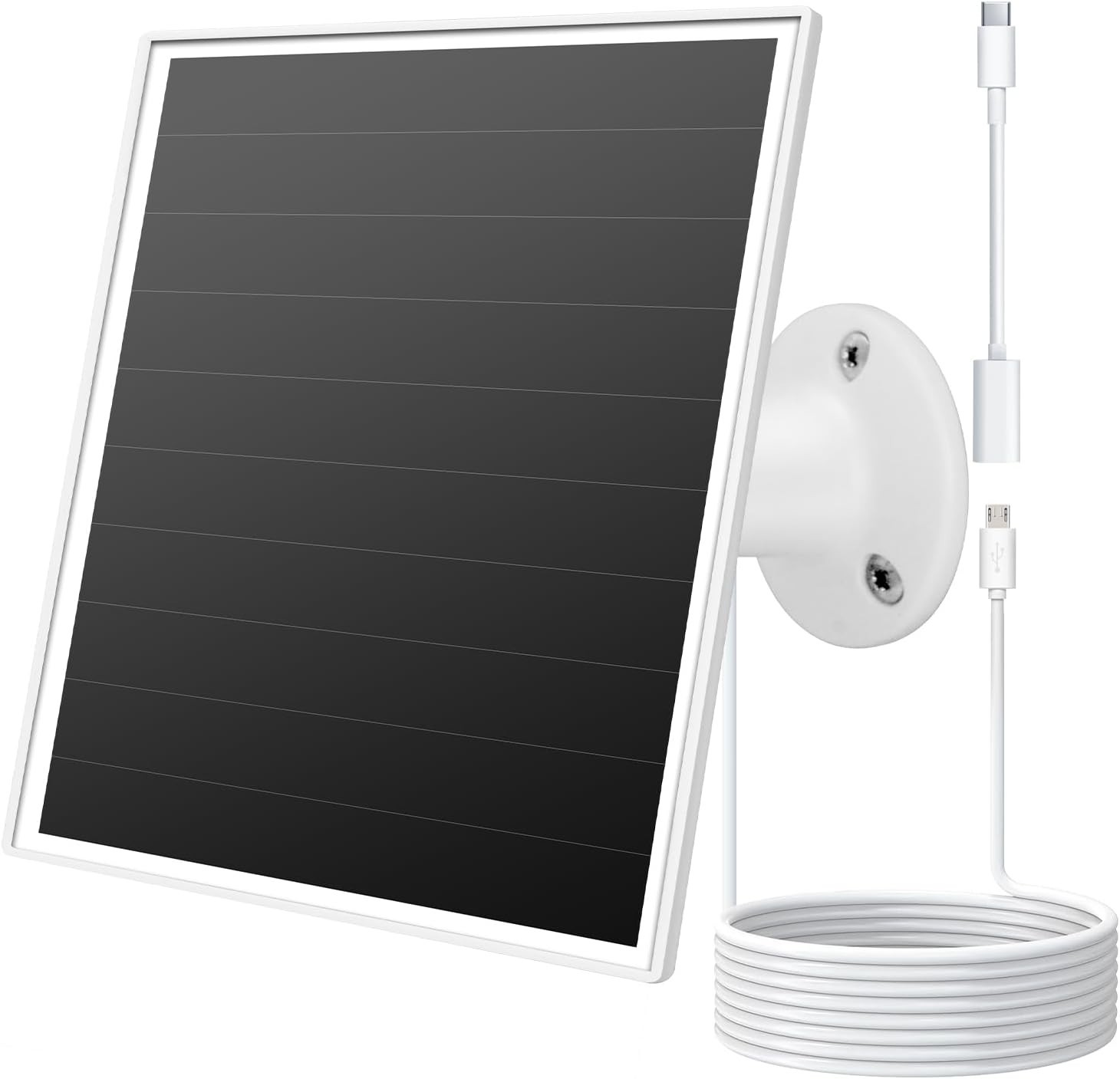 360° Adjustable 6W Solar Panel for Outdoor Security Cameras – Easy to Install
