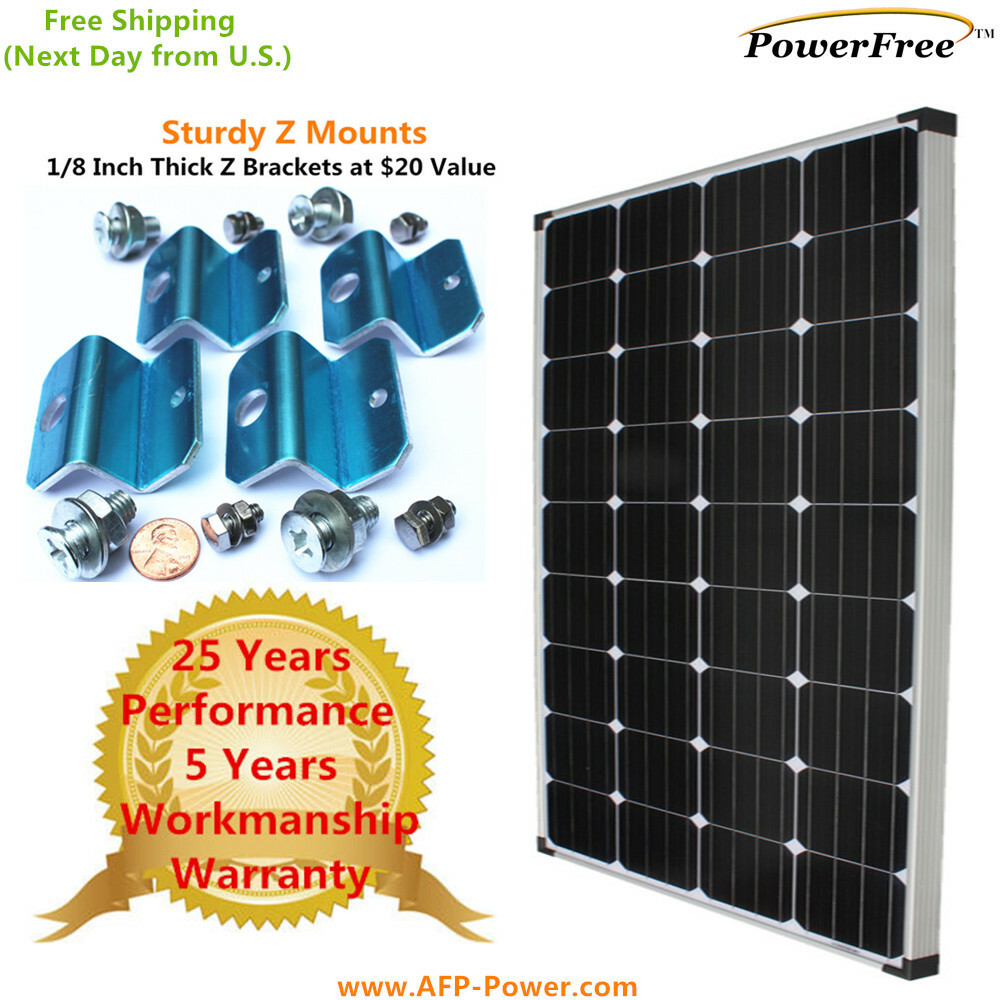 100W 100 Watt Monocrystalline Mono Solar Panel Charging Charger for 12v Battery