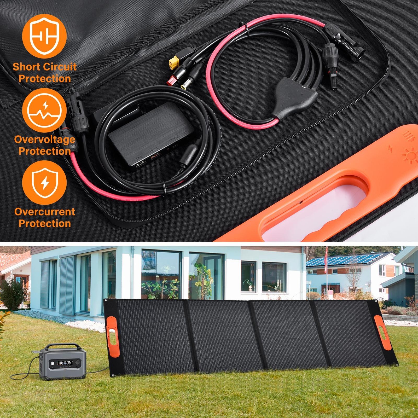 Solar Panel Kit 200W Portable Folding For Power Station
