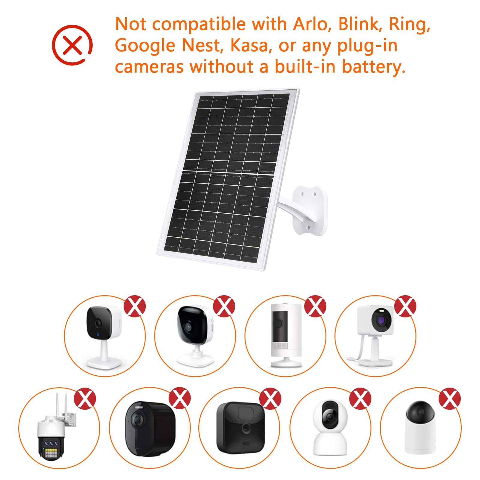 13W Solar Charger, High-Power Solar Panel with Battery-Powered Cameras, USB-C…