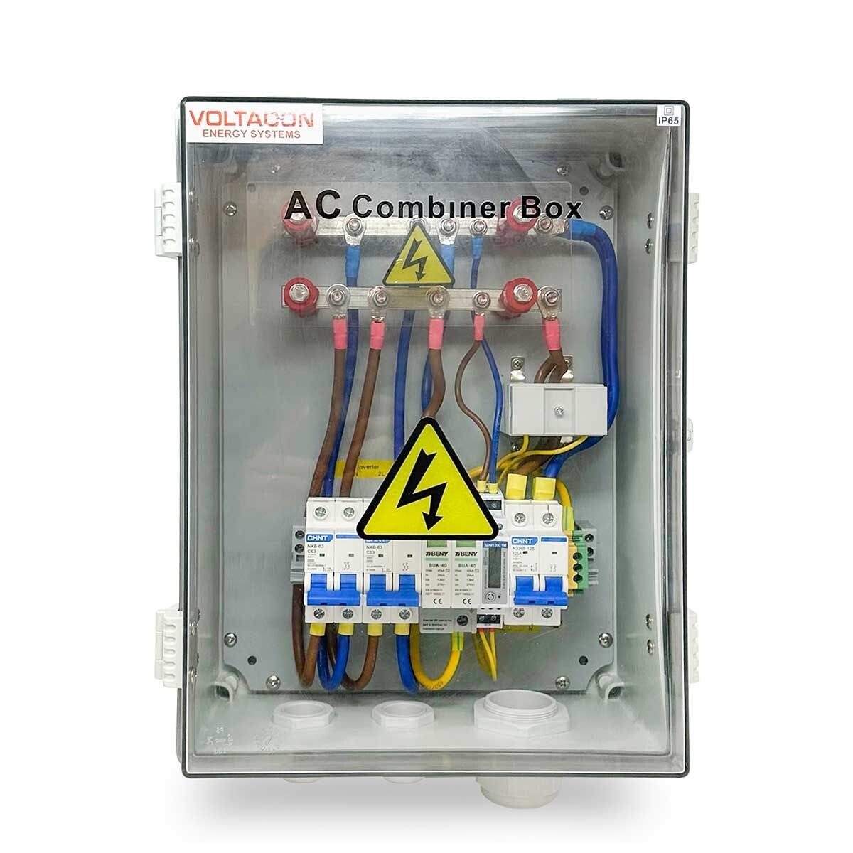 AC Combiner Box for Solar Inverters 8kw/11kW 2 Ways In 1 Way Out -Eastron SDM120