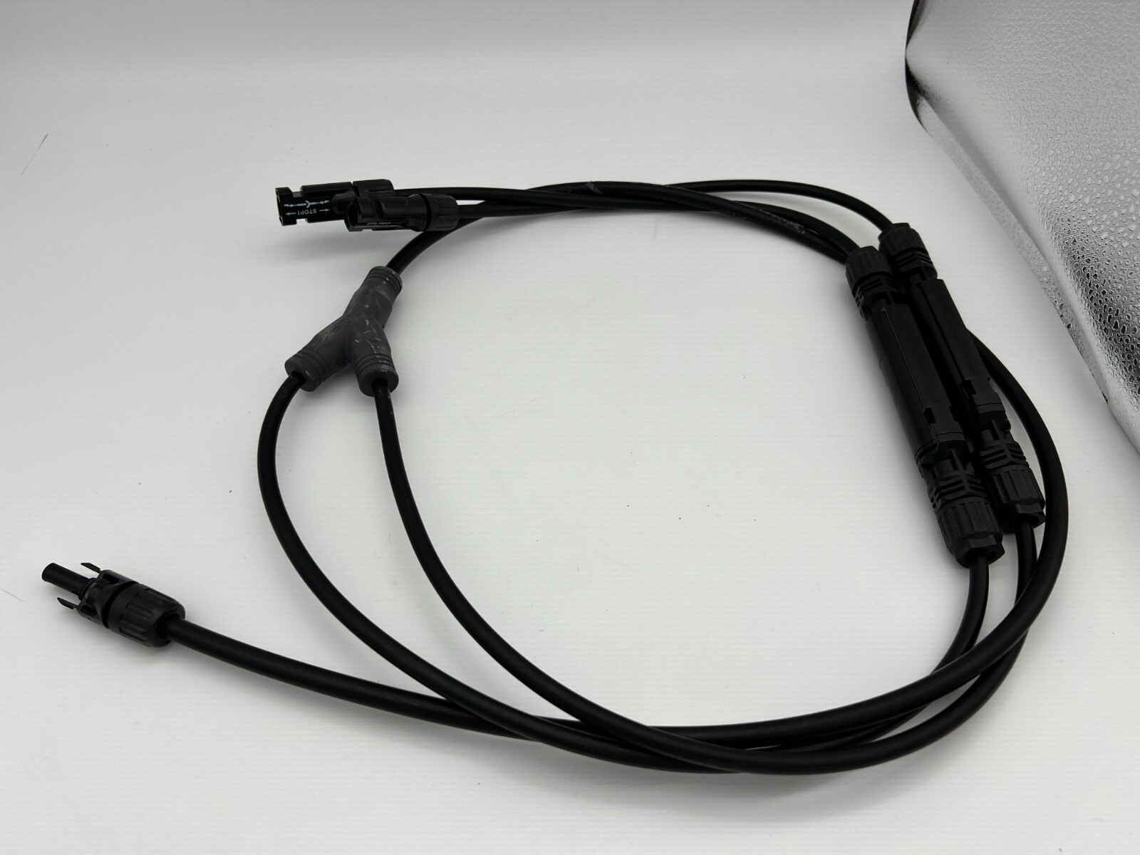 PV Y2-1 MM-F 8AWG on Trunk and 10 AWG on Branches 1500v 20A Black wires