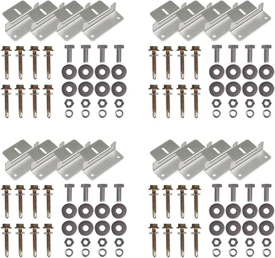 4 Sets of Solar Panel Mounting Z Brackets Lightweight Aluminum Corrosion-Free…