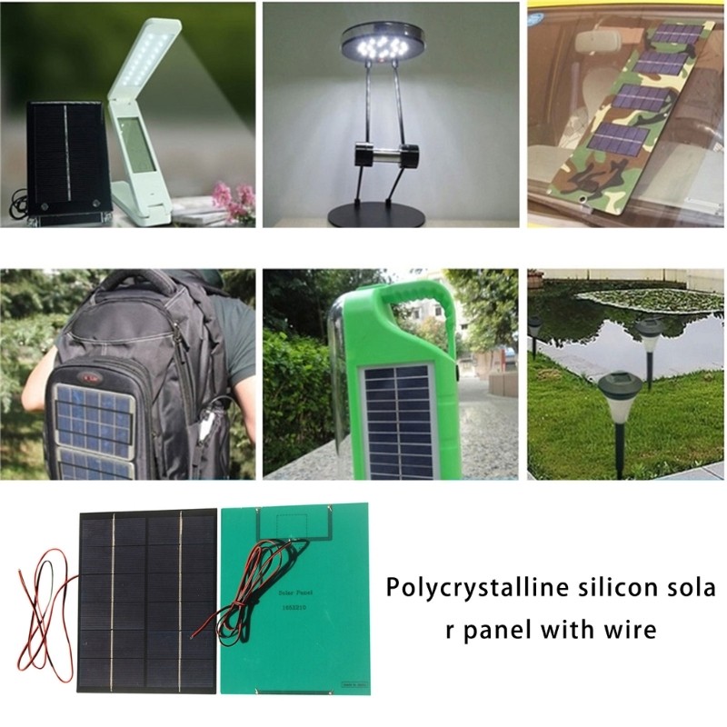 Solar Panel Polycrystalline Silicon Board 6V/12V 5.2W/5W Solar Panel Drop Glues