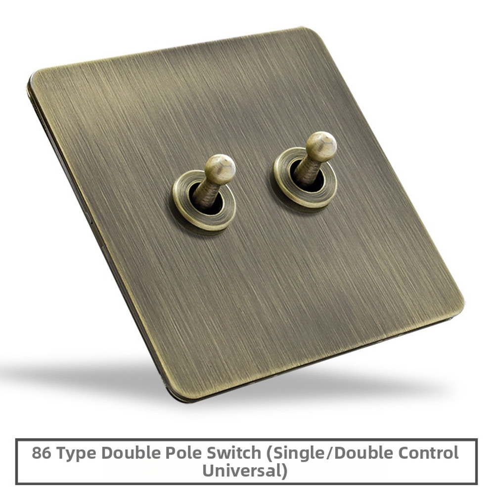 Light Switch Panel 86mm Matte Stainless Steel Compatible with Standard Boxes