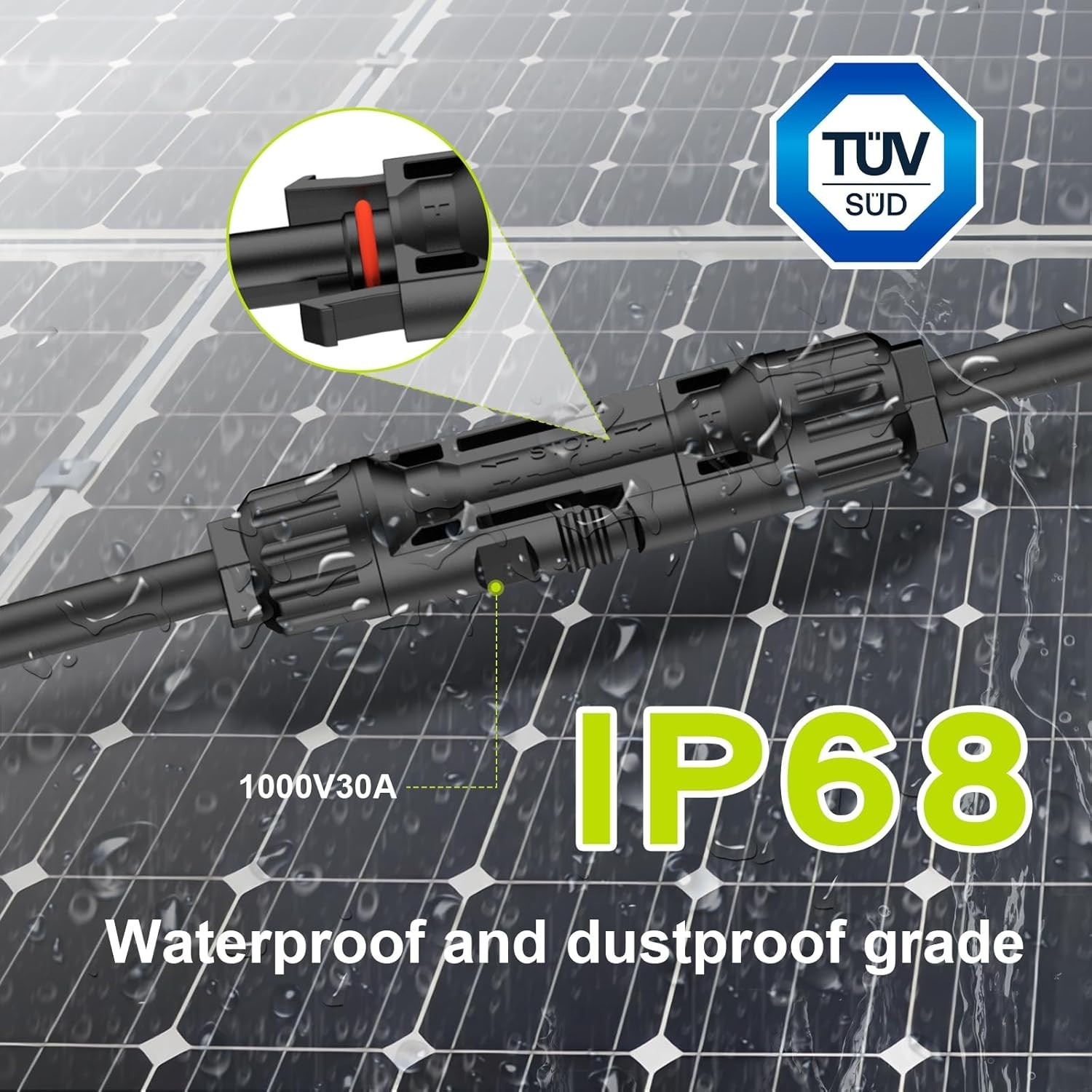 Dual Pack Solar Panel Wires – Reliable 2 to 6 Connection, Easy Install & Durable